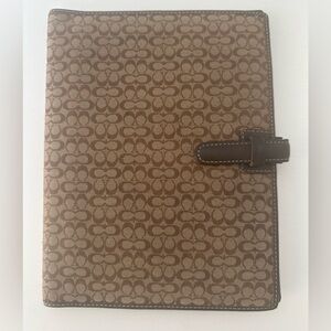 Vintage Coach Y2K Agenda Planner Cover Mini Tablet Case Signature Canvas 8.5x6.5